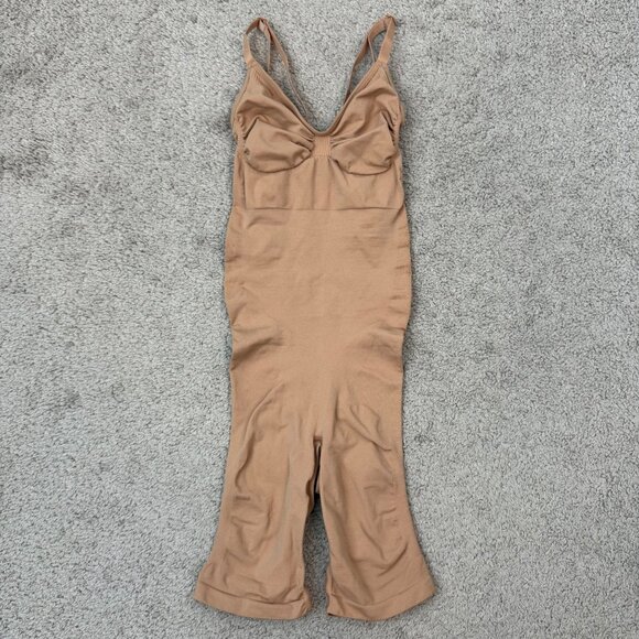 Skims Seamless Sculpt Mid-Thigh Bodysuit Womens Size XXS/XS Ochre - Picture 2 of 4